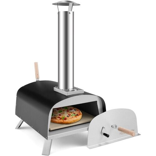 Tweedekans Coast Pizzaoven – Incl. Accessoires & Pizzasteen – 42 x 81 x 84,5 cm – Zwart Tweedehands