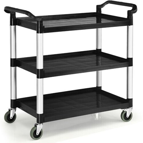 Tweedekans Coast Serveerwagen - 3-Laags - Trolley - Max. 150 kg - Zwart Tweedehands