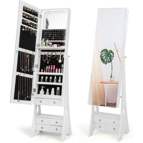 Tweedekans Coast Spiegel- en Sieradenkast - Met LED Verlichting - 120 x 37 x 11 cm - Wit Tweedehands