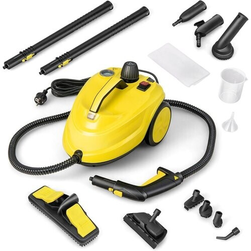 Tweedekans Coast - Stoomreiniger - Multifunctioneel - 2000W - 1,8 L - Incl. 13 Accessoires - Geel Tweedehands