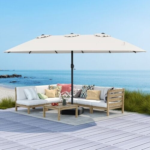 Tweedekans Coast Strandparasol 220 cm - UPF50+ - Kantelbaar - Met Bekerhouder/Draagtas Tweedehands