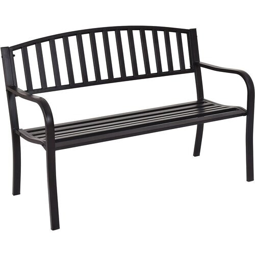 Tweedekans Coast Terrasbank - Staal - Zwart - 127 x 60 x 87 cm