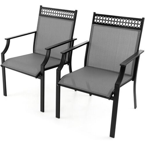 Tweedekans Coast Tuinstoelen - Set van 2 - Zwart - 66x61x90cm Tweedehands