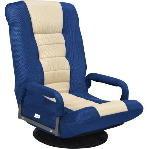 Tweedekans Coast vloerstoel roteerbare vloer leunstoel ontspanning fauteuil vloert bank lui bank blauw