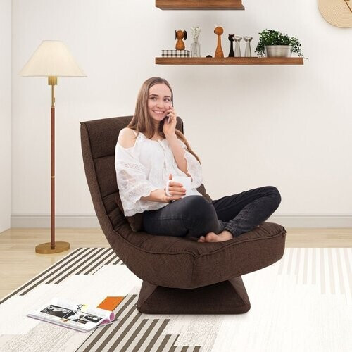 Tweedekans Coast Vloerstoel - Verstelbaar in 4 Posities - 63 x 71 x 92,5 cm - Bruin Tweedehands