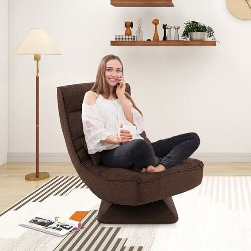 Tweedekans Coast Vloerstoel - Verstelbaar in 4 Posities - 63 x 71 x 92,5 cm - Bruin Tweedehands