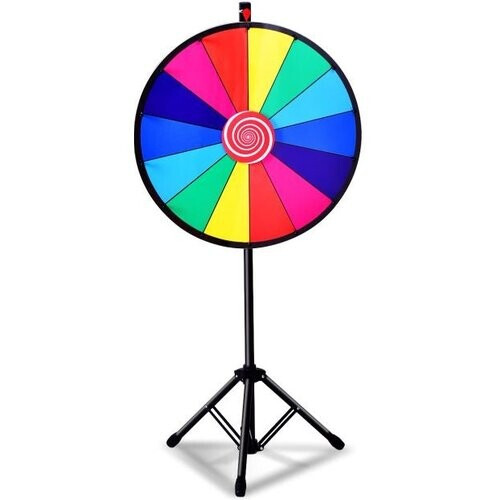 Tweedekans Coast Wiel van Fortuin Kleurenwiel - 60 cm diameter - PVC - Verstelbare Hoogte 111 - 157 cm Tweedehands