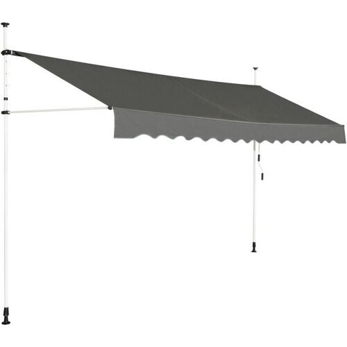 Tweedekans Coast Zonnescherm - Uitschuifbaar - Waterdicht - 395cm Breed - Grijs Tweedehands