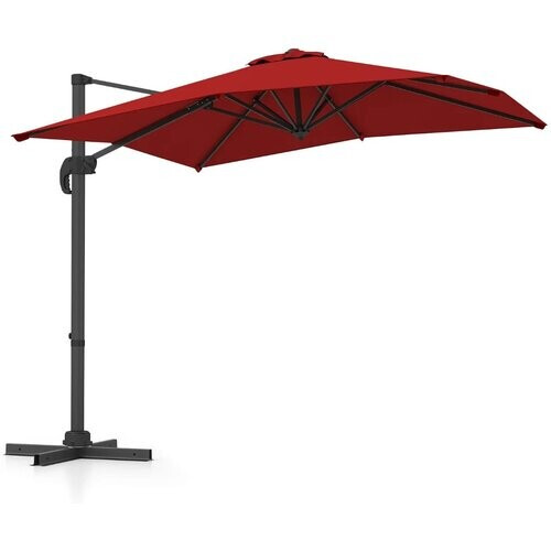 Tweedekans Coast Zweefparasol - Rechthoekig - 250 x 250 cm - Rood Tweedehands