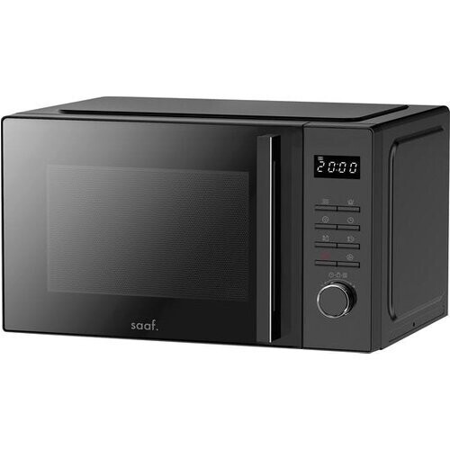 Tweedekans Combi Magnetron – 25L – Combimagnetron Vrijstaand – Grill en Hetelucht Functie – 10 kookprogramma's – Digitale Timer en Kinderslot – 900W – Zwart – Saaf Tweedehands