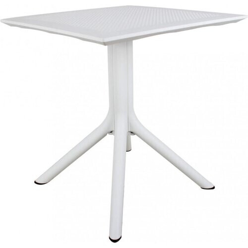 Tweedekans Cosma Outdoor Living Tuintafel Vierkant 70x70x75 cm Wit – Kunststof Weerbestendig Tweedehands