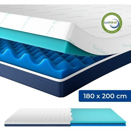 Tweedekans CozySense® DualFeel Topper Matras 180x200 - Topmatras - Topdekmatras - Met Koele & Warme Kant - CertiPUR® - Medium Hardheid - 7.5 cm - Wasbare Hoes Tweedehands