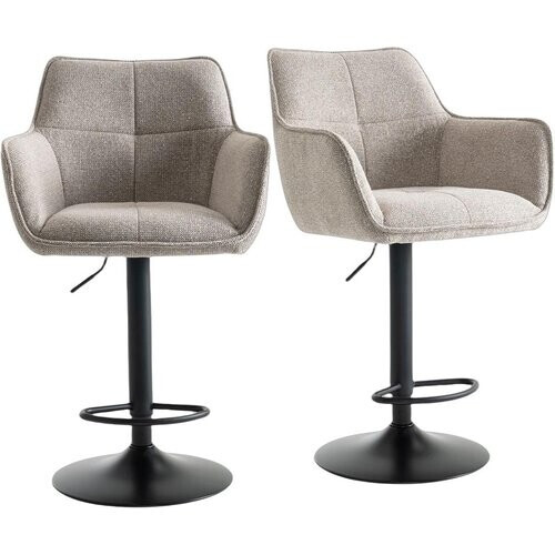 Tweedekans Criks Design Barstoel Charly - Taupe - set van 2 Tweedehands