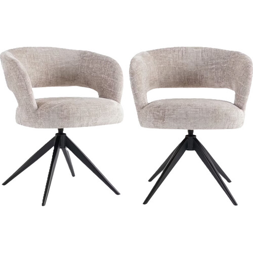 Tweedekans Criks Design Coco Eetkamerstoel - beige -  62x61x77 cm - 2 stuks Tweedehands
