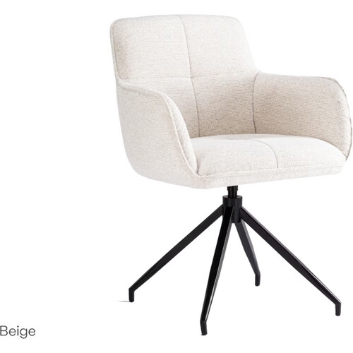 Tweedekans Criks Design Draaibare Eetkamerstoel Charly - Beige - Zithoogte 50 cm Tweedehands