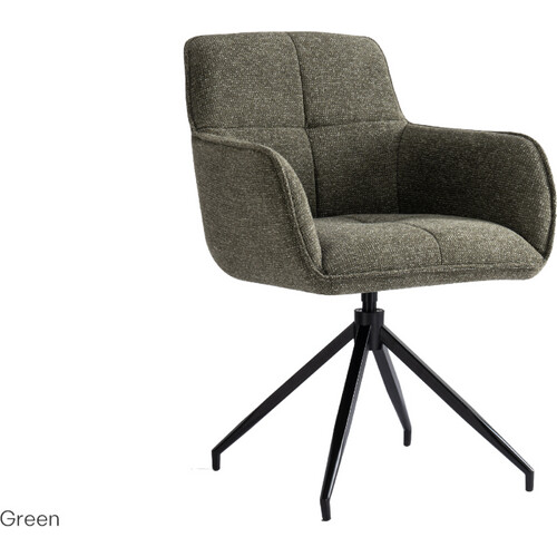 Tweedekans Criks Design Draaibare Eetkamerstoel Charly Green