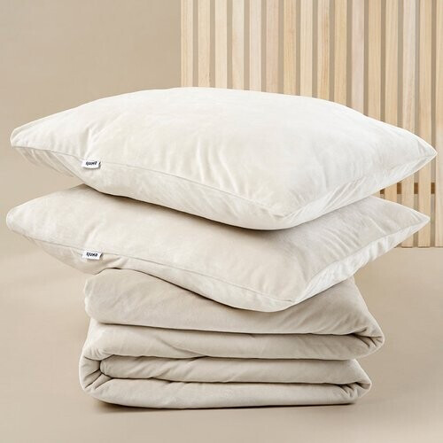 Tweedekans Dekbedovertrek - Silky Smooth - 140 x 220 cm + 60 x 70 cm - Natural dune - Silky smooth