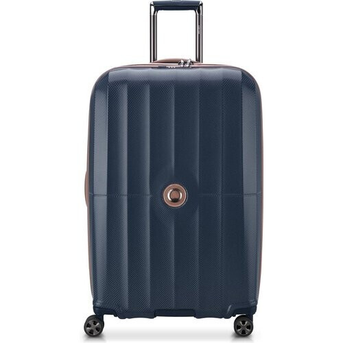 Tweedekans Delsey St. Tropez Reiskoffer - 77 cm - Hardcase - TSA Slot - 4 Zwenkwielen - Luxe Interieur - Donkerblauw Tweedehands