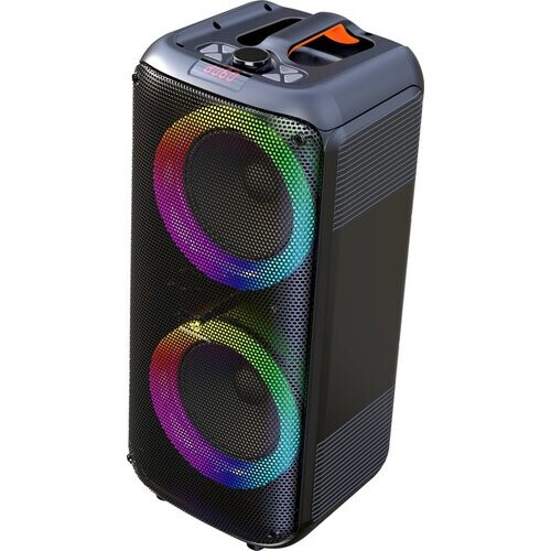 Tweedekans Denver - Bluetooth Speaker Party Box - Disco Verlichting - Incl. afstandsbediening - Microfoonaansluiting - BPS354 - Zwart Tweedehands