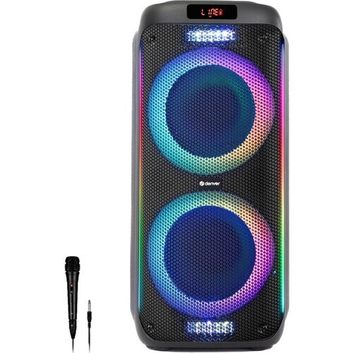 Tweedekans Denver Bluetooth Speaker Party Box - Discolichten - Partybox - Incl. Microfoon - Micro SD / USB / AUX - TSP456