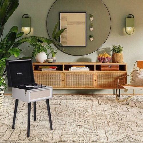 Tweedekans Denver Platenspeler Bluetooth - Ingebouwde Speakers - FM Radio - Auto-stop - Retro - VPR250 Tweedehands