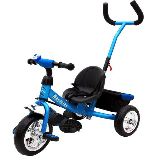 Tweedekans Deuba Kinderdriewieler Raceline - metaal - duwstang - blauw Tweedehands