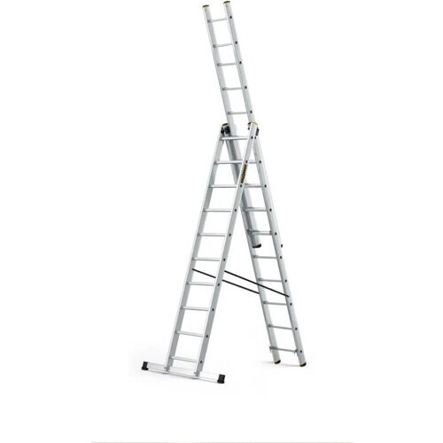 Tweedekans Drabest 3-Delige Aluminium Ladder - 3x10 treden PRO Tweedehands