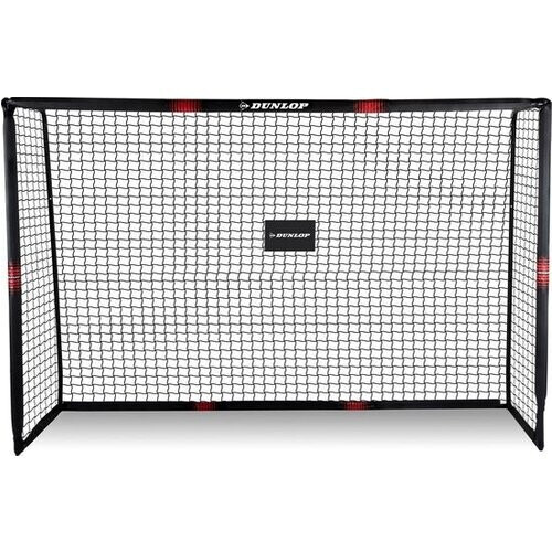 Tweedekans Dunlop Voetbaldoel - Voetbal Goal 300 x 200 x 120 cm - Voetbalgoal Groot - Buitenspeelgoed voor Kinderen en Volwassenen - Snelle Montage - Voetbal Training Doel - Metaal - Zwart/ Rood Tweedehands