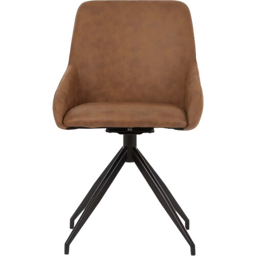 Tweedekans Dutchbone Eetkamerstoel Laurel Champagne 60x51x85 cm – Draaibaar 360° Tweedehands