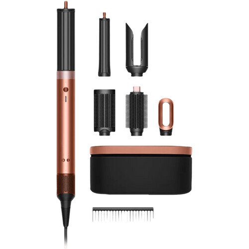 Tweedekans Dyson Airwrap Co-anda 2x Straight + Wavy Limited Edition Amber Silk Tweedehands