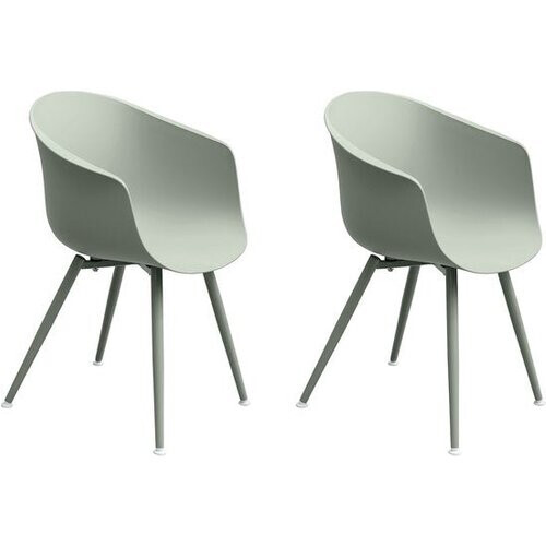 Tweedekans Feel Home Luxe kuipstoel voor buiten set van 2 – MOSS Grey – 52,5 × 58,5 × 80 cm Tweedehands