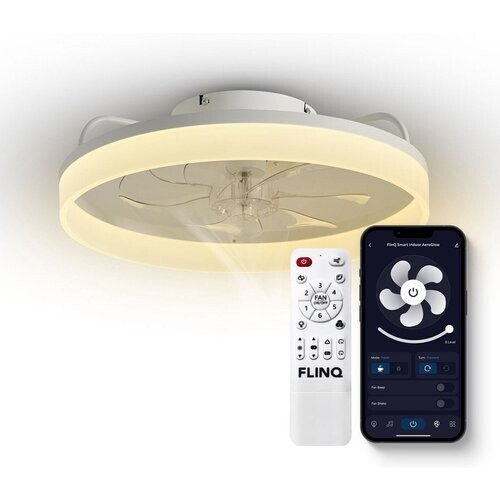 Tweedekans FlinQ AeroGlow - Smart Plafondventilator - Verlichting - Wit Tweedehands