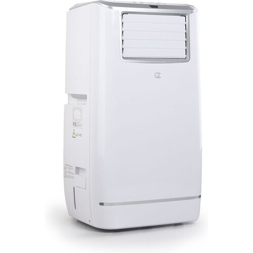 Tweedekans FlinQ Slimme Mobiele Airco Met Afvoerslang - 13.000 BTU - Stille Slaapfunctie - Verkoelt tot 50m2 - Met App en Afstandsbediening - 41.5 x 41.8 x 79 cm - Wit Tweedehands