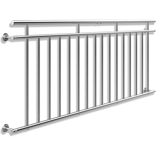 Tweedekans Franse balkonreling roestvrij staal 90x225cm Tweedehands