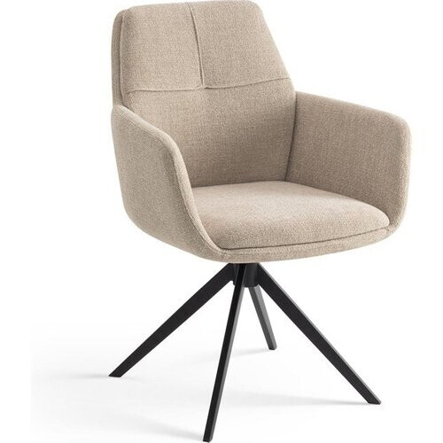 Tweedekans Furnihaus Draaibare Eetkamerstoel Milou met armleuning Beige Tweedehands
