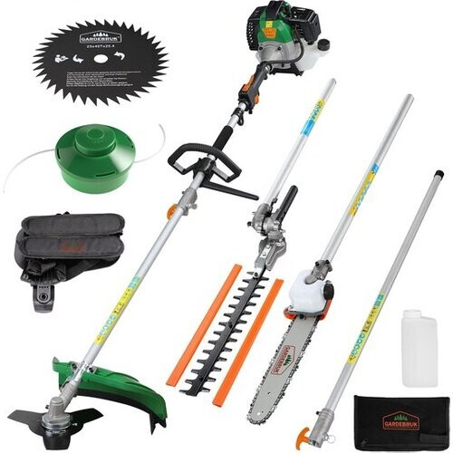 Tweedekans Gardebruk 5in1 Multitool - 2 PK Motor – met o.a. Kettingzaag/Trimmer Tweedehands