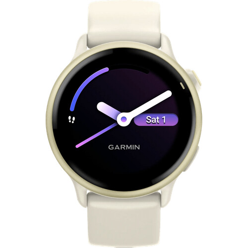 Tweedekans Garmin Vivoactive 6 Music Goud/Wit Tweedehands
