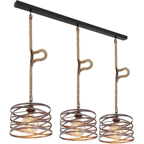Tweedekans Globo - hanglamp - Marco - zwart - metaal - grote eettafellamp - E27 - 15641-3H
