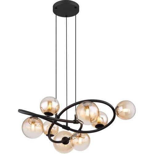 Tweedekans Globo - hanglamp - Tuberius - messing zwart - glas metaal - Ø 65cm - G9 - 56141-8H Tweedehands