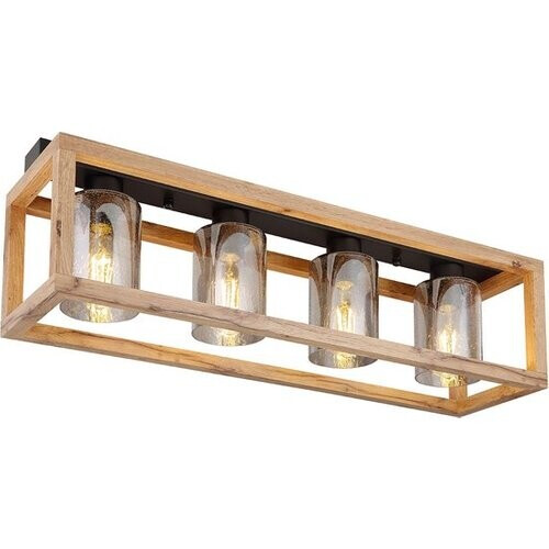 Tweedekans Globo plafonniere Pettey - zwart - metaal - 15497-4D Tweedehands
