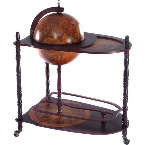 Tweedekans Globusable Wereldbol Wijnrek – Minibar & Flessenrek – Huishoudelijk – 70 x 45 x 88 cm