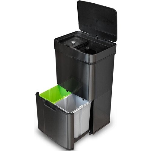 Tweedekans Goliving Automatische Prullenbak – Sensor & Soft-close – 72 liter – 42 x 31 x 75 cm – Zwart Tweedehands