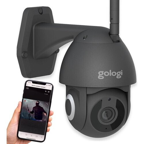 Tweedekans Gologi Beveiligingscamera – 3MP - Nachtzicht, Bewegingsdetectie & Two-Way Audio – WiFi & App – 10 x 11 x 17,5 cm – Zwart Tweedehands