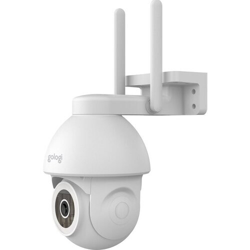 Tweedekans Gologi Superior Outdoorcamera 2 - Buiten camera met nachtzicht - Beveiligingscamera - Security camera - Muur & Dakbevestiging - 4MP - Met wifi en app - Wit Tweedehands