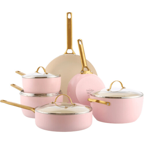 Tweedekans GreenPan Padova Reserve Pannenset 10-delig Blush Pink Tweedehands