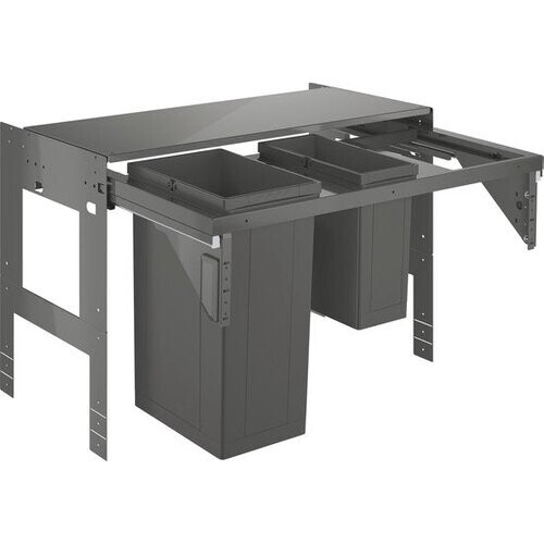 Tweedekans GROHE Inbouw prullenbak - 2 afvalbakken (1x29L en 1x11L) - 40982000 Tweedehands