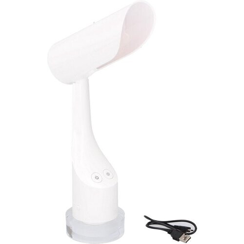 Tweedekans Grundig Opvouwbare Bureaulamp – 6 LED’s – Dimbaar & Kleurveranderend – USB Oplaadbaar (2000mAh) – 8,4 x 8,4 x 25,3 cm – Wit Tweedehands