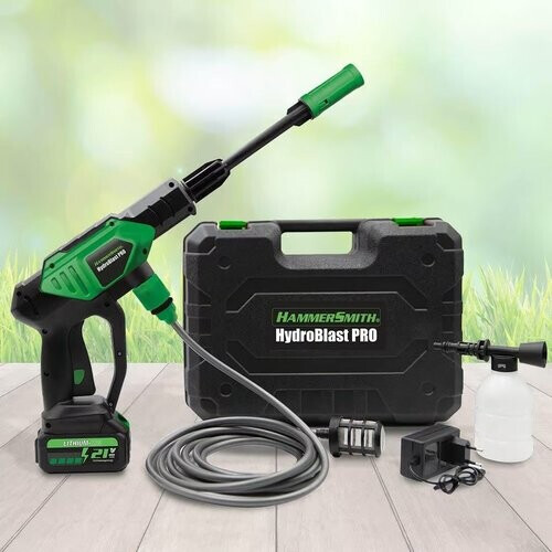 Tweedekans Hammersmith HydroBlast Pro Draadloze Hogedrukreiniger - Lichtgewicht en Compact - Werkt Zonder Wateraansluiting - Inclusief Accessoires Tweedehands