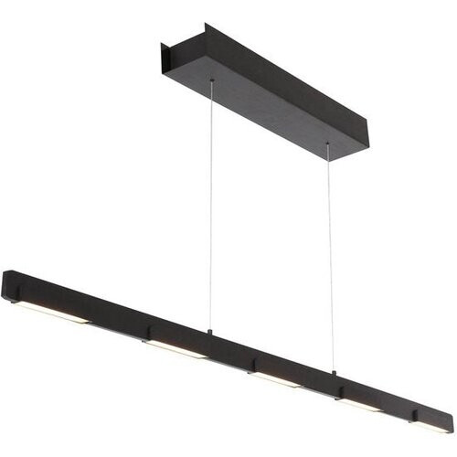 Tweedekans Hanglamp Bloc 3296ZW Zwart Hoogteinstelbaar van Glas en Metaal - Steinhauer, 120 cm met LED Module en Dimbaarheid Tweedehands
