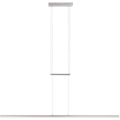 Tweedekans Hanglamp Profilo 3318ST van Steinhauer van staal, 150 cm breed, hoogte instelbaar van 110 tot 170 cm, 2100 lumen, modern design voor binnengebruik Tweedehands